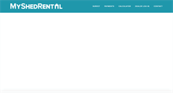 Desktop Screenshot of myshedrental.com